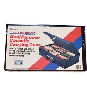 Vintage All-American Cassette Carrying Case Style 2061A New Sealed Made USA 80s